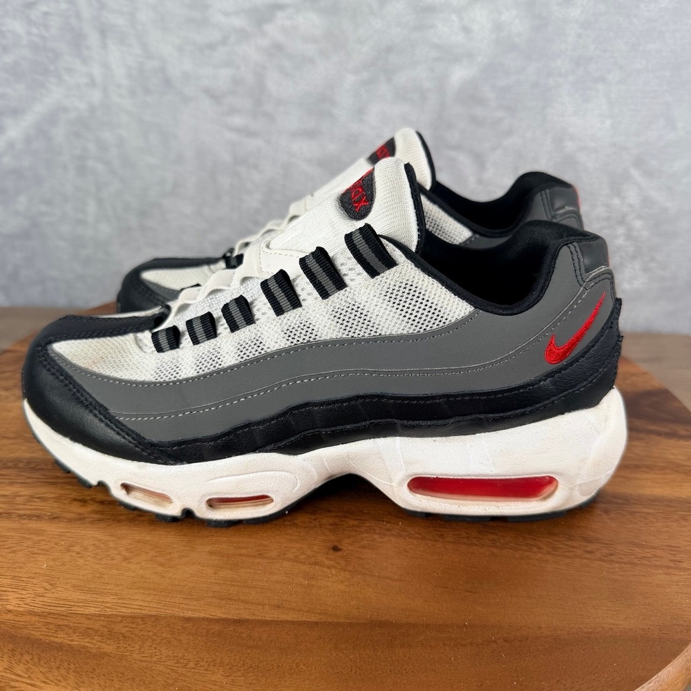Nike Air Max 95 Recraft Shoes GS Size 5.5Y Gray Black Red Sneaker CJ3906-105 - Picture 4 of 15